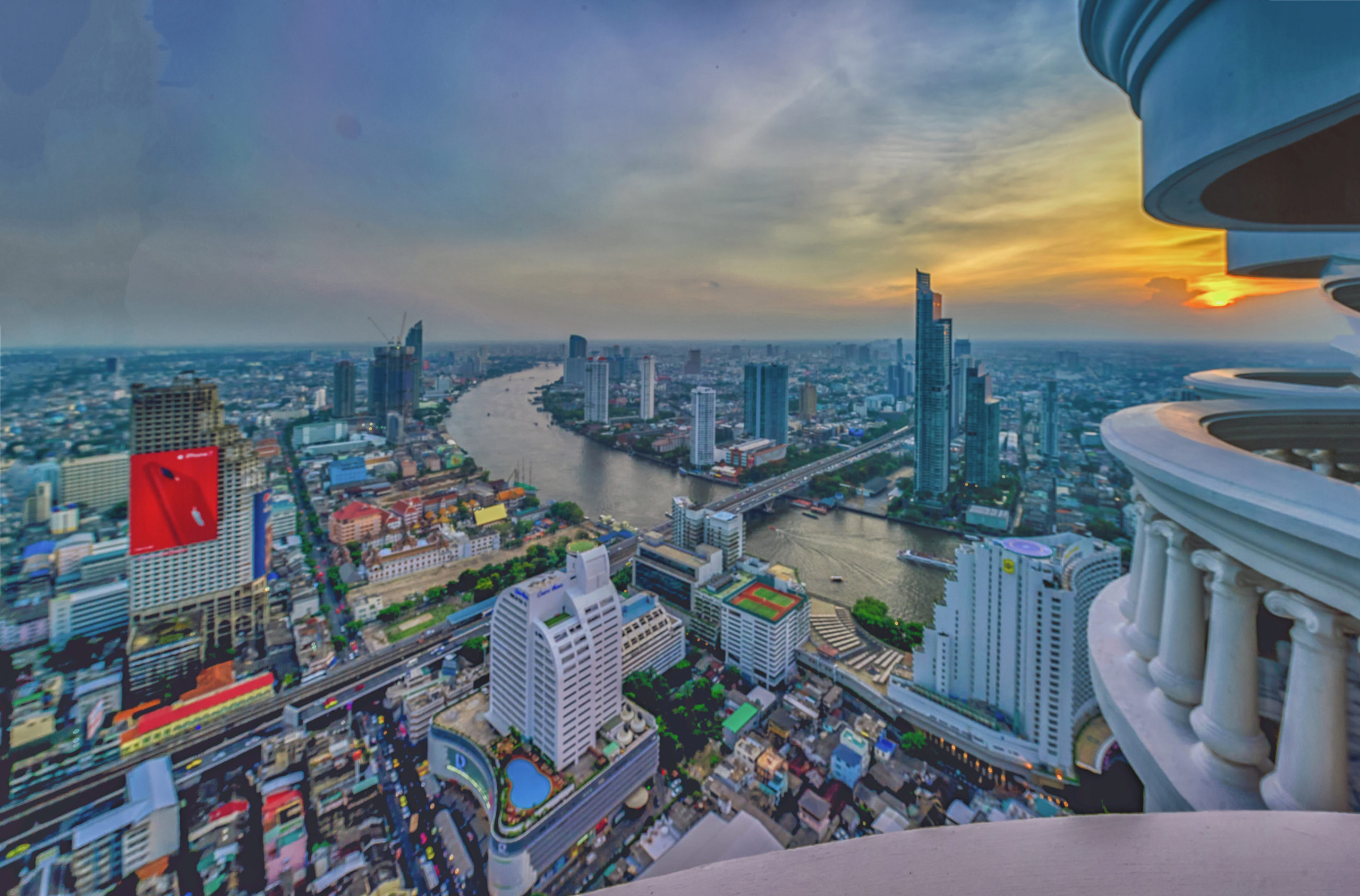 View from the Sky Bar at the Lebua Hotel