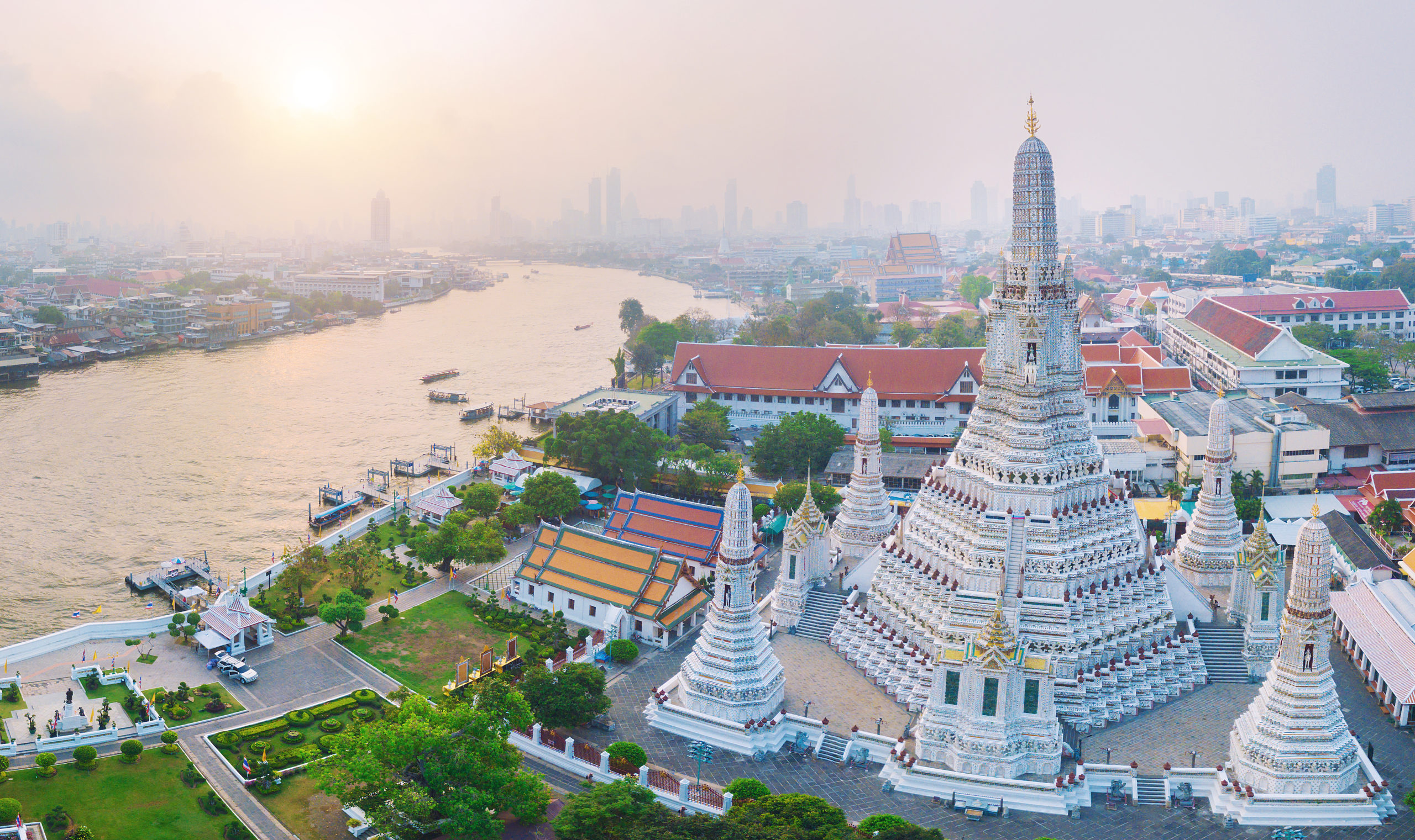 Aerial view of Wat Arun in Bangkok